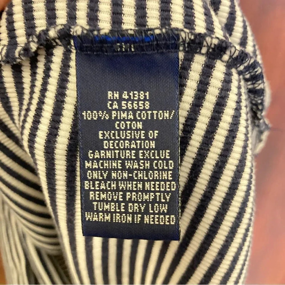 RALPH LAUREN Pima Cotton Sundress Sleeveless Striped Pony Logo Size Medium - Picture 6 of 7
